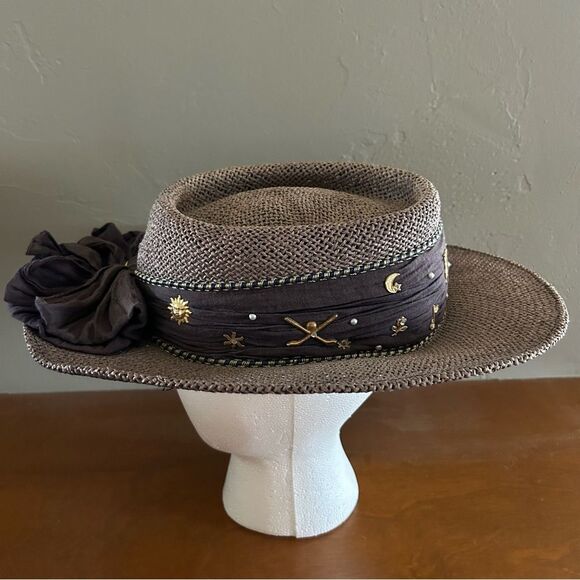 Dixie J Designs El Centro Novelty Golf Raffia Hat - Picture 9 of 11